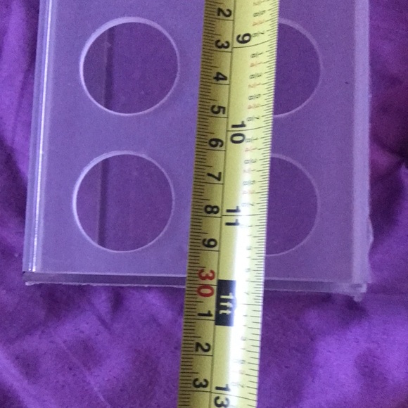 New Acrylic Lexan plexi glass clear display case with round holes 14 round - Picture 5 of 6